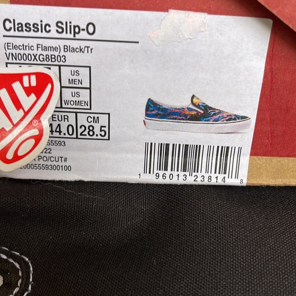 Vans Classic Slip On Electric Flame Black/True White Men’s sneakers - Picture 16 of 16